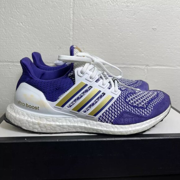 Adidas HQ5867 Ultra Boost 1.0 Washington Huskies White Purple Sneaker Men's 7.5 - Picture 1 of 10